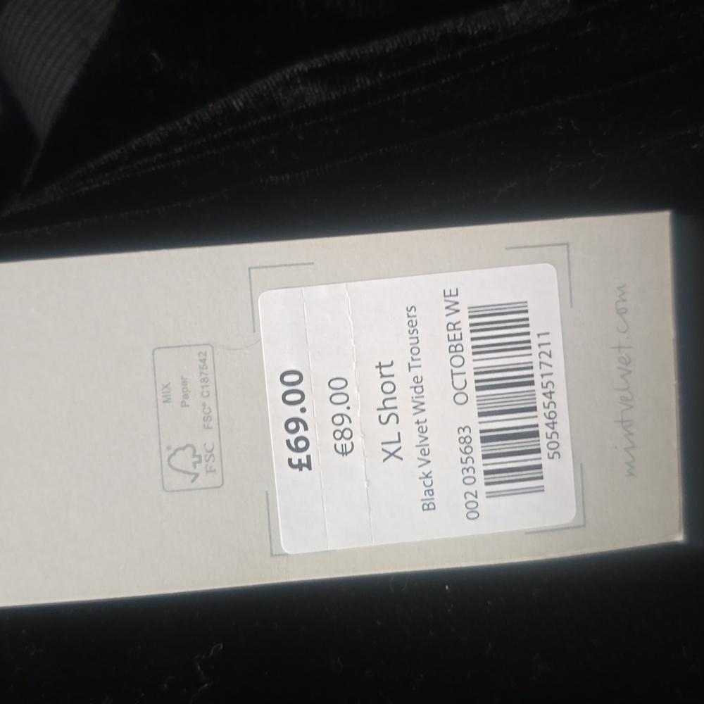 NWT Velvet Black Wide Trousers by MINT VELVET Brand - Picture 5 of 6